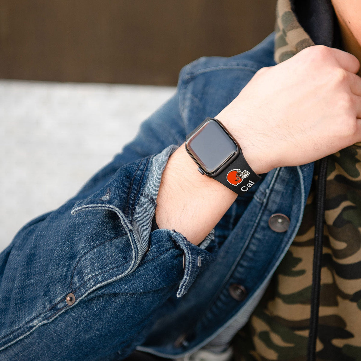 Cleveland Browns Custom Name HD Apple Watch Band