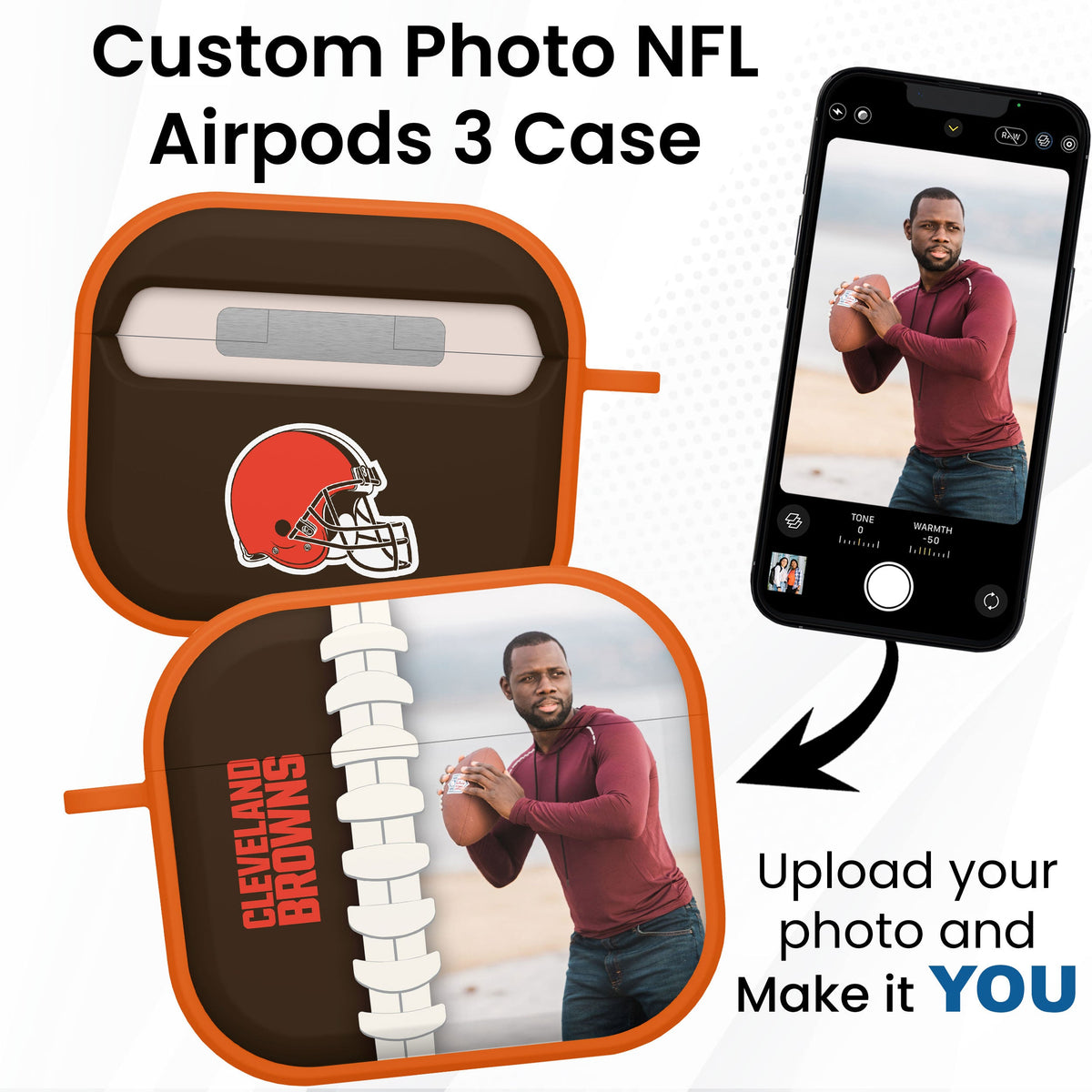 Cleveland Browns Custom Photo HDX Apple AirPods Gen 3 Case Cover