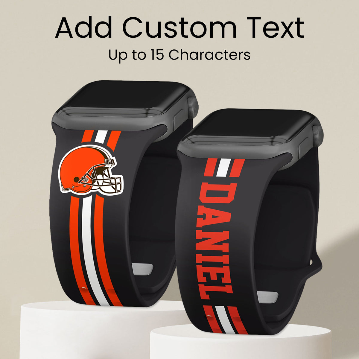 Cleveland Browns Custom Name HD Apple Watch Band
