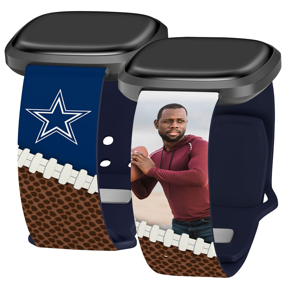 Dallas Cowboys Custom Photo HD Fitbit Versa 3 &amp; Sense 1 Watch Band