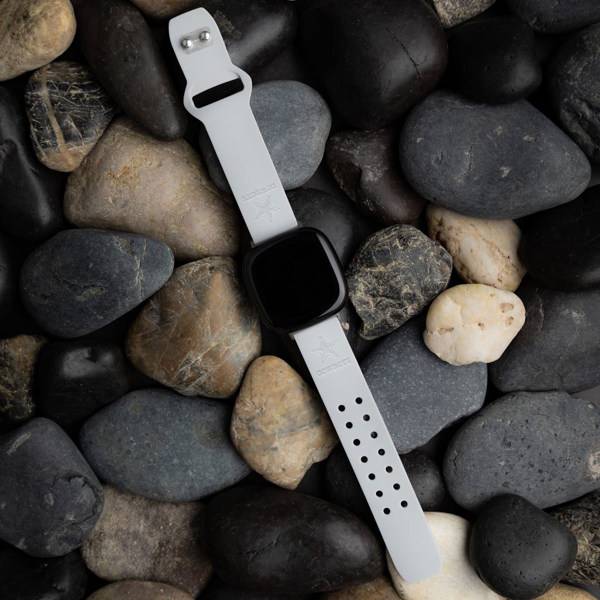 Game Time Dallas Cowboys Engraved Silicone Sport Fitbit Versa 3 &amp; Sense 1 Watch Band