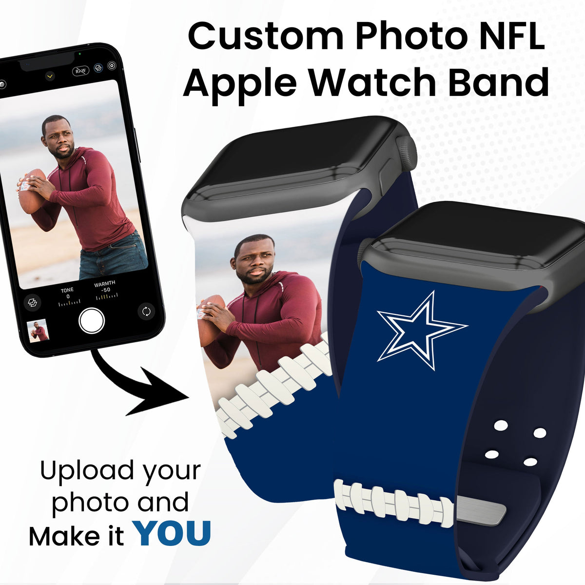 Dallas Cowboys Custom Photo HD Apple Watch Band