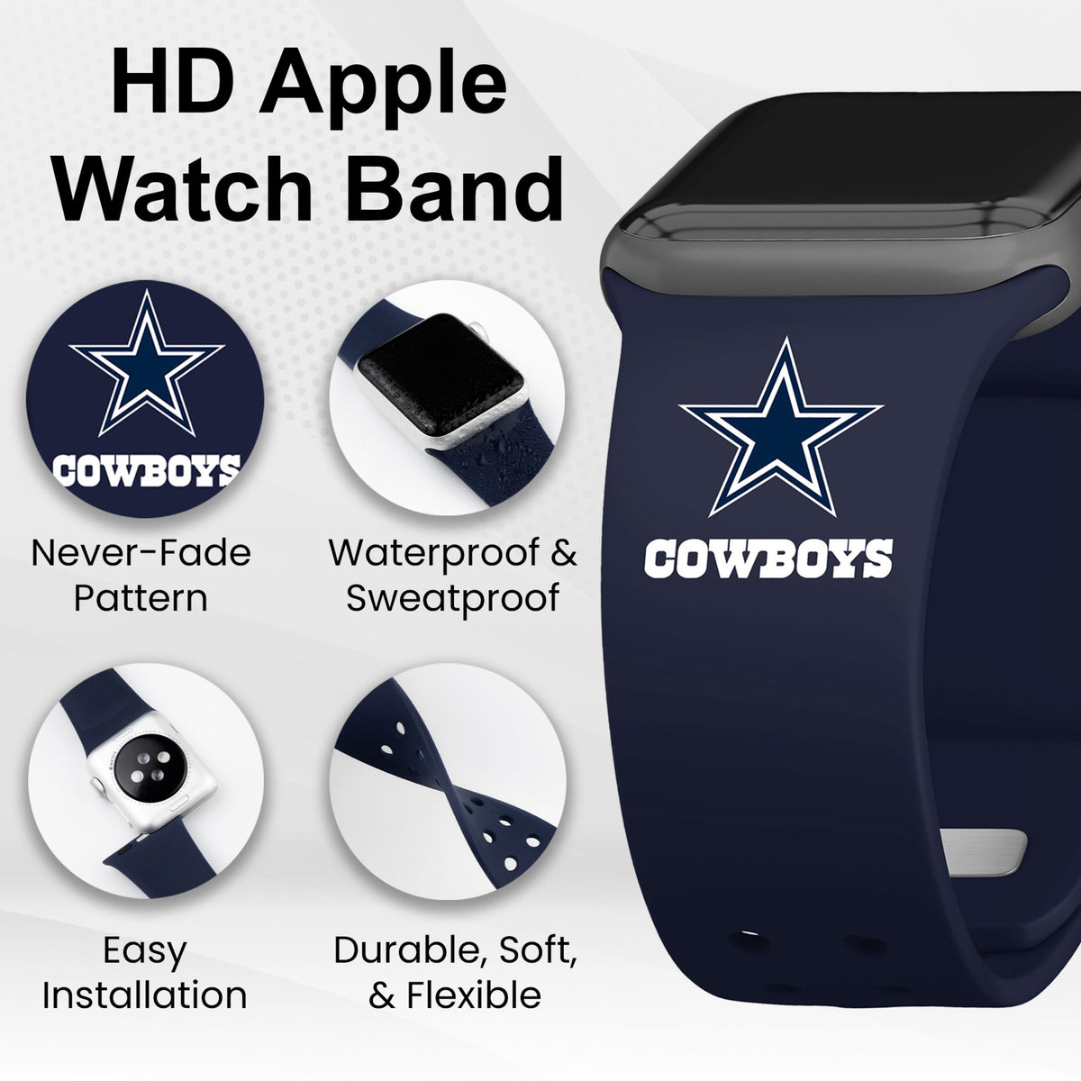 GAME TIME Dallas Cowboys HD Elite Edition Apple Watch Band