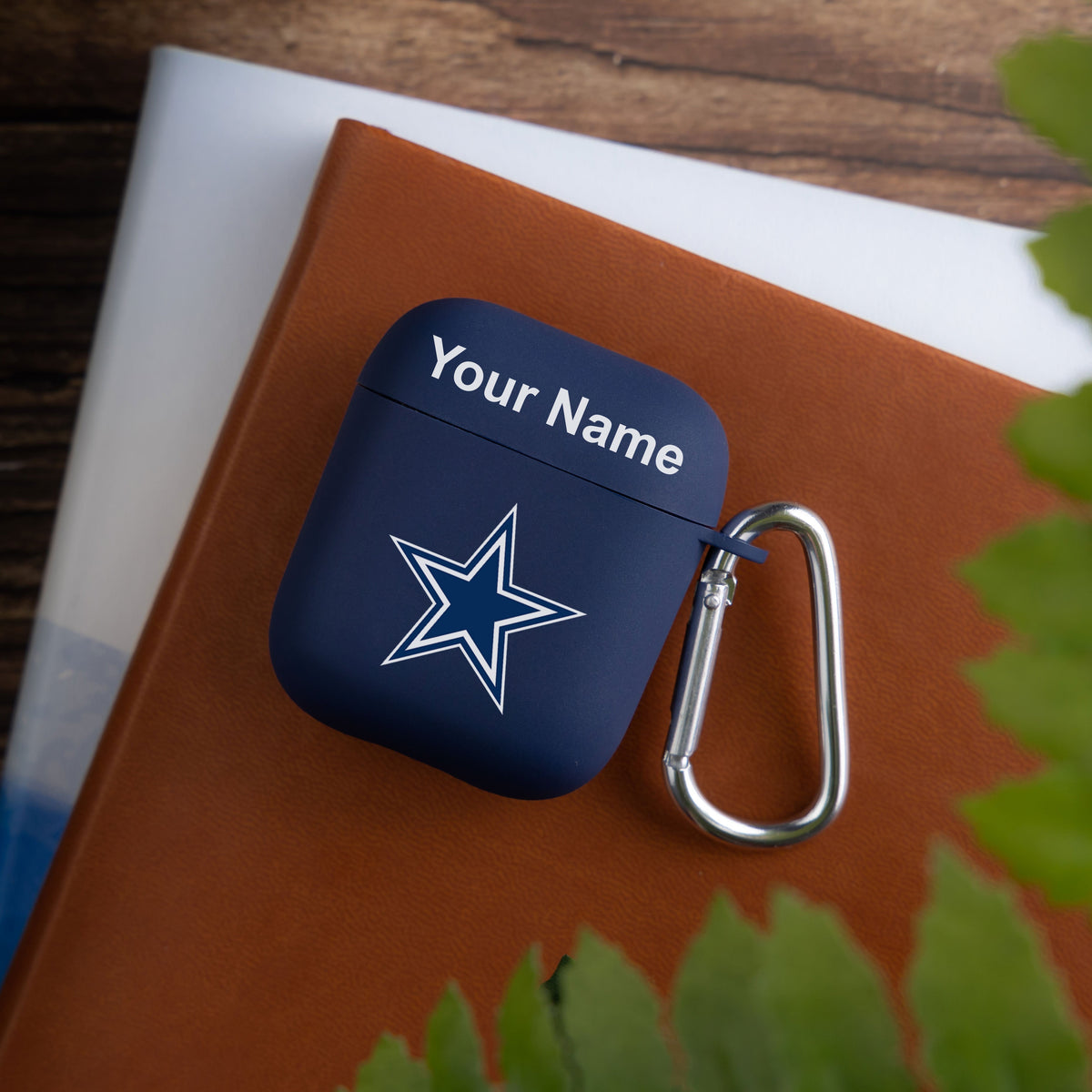 Dallas Cowboys Custom Name HD Apple AirPods Gen 1 &amp; 2 Case Cover (Navy)