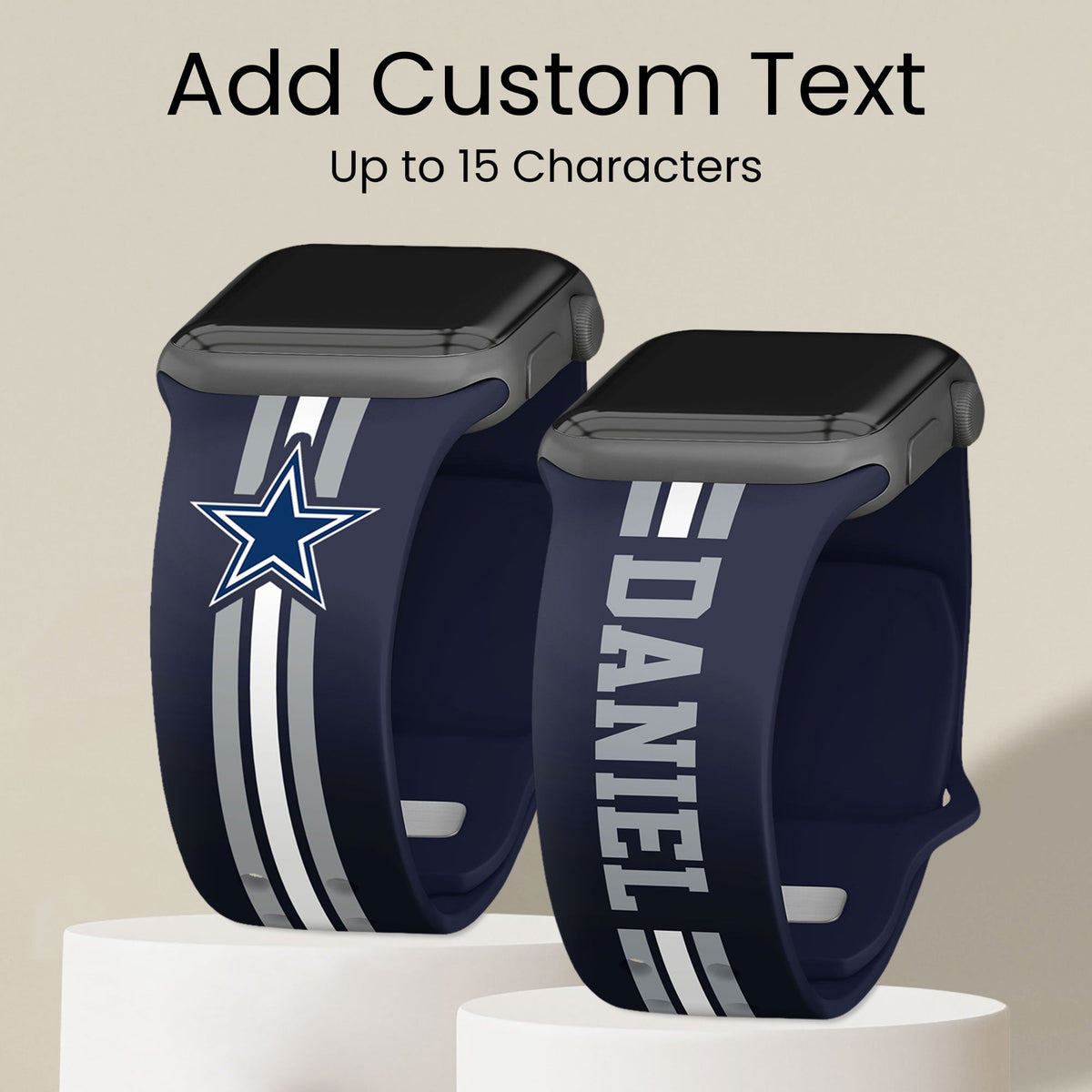 Dallas Cowboys Custom Name HD Apple Watch Band