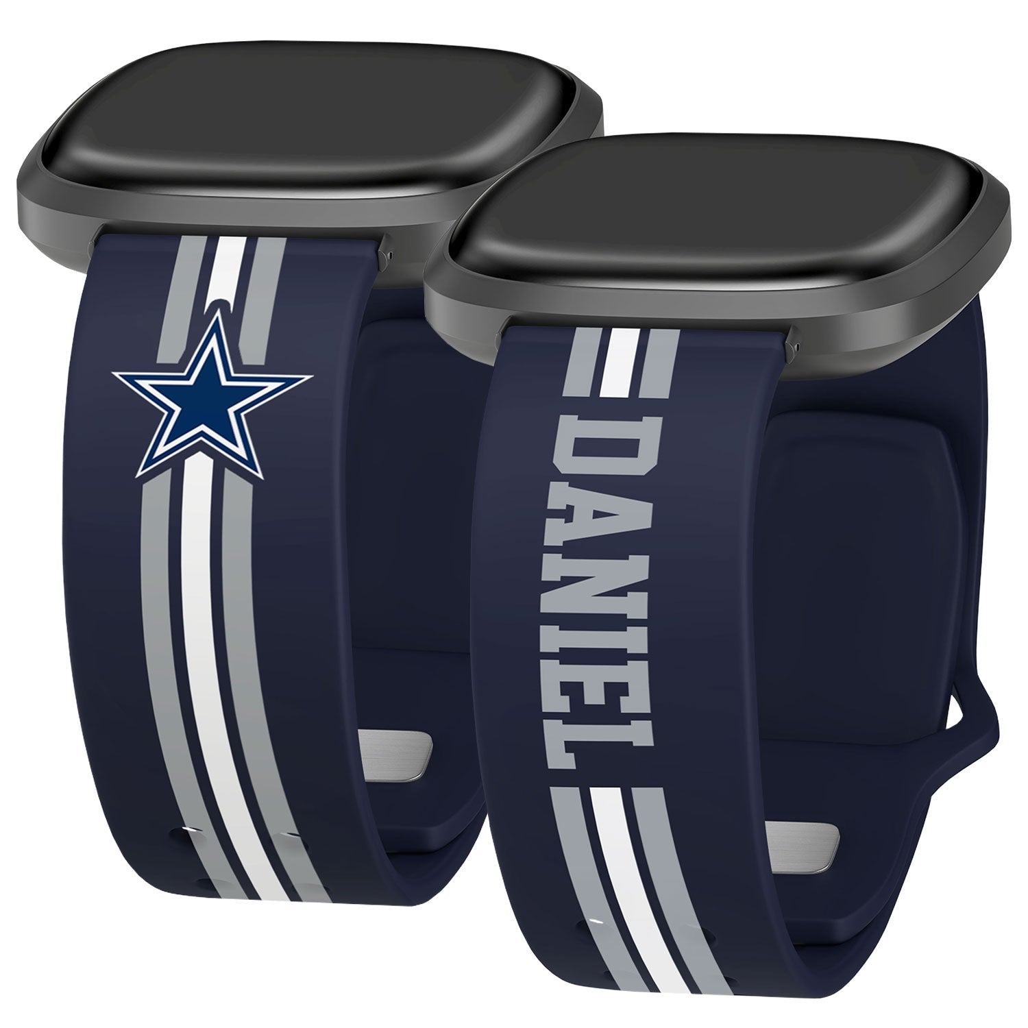 Dallas Cowboys Custom Name HD Fitbit Versa 3 and Sense 1 Watch Band