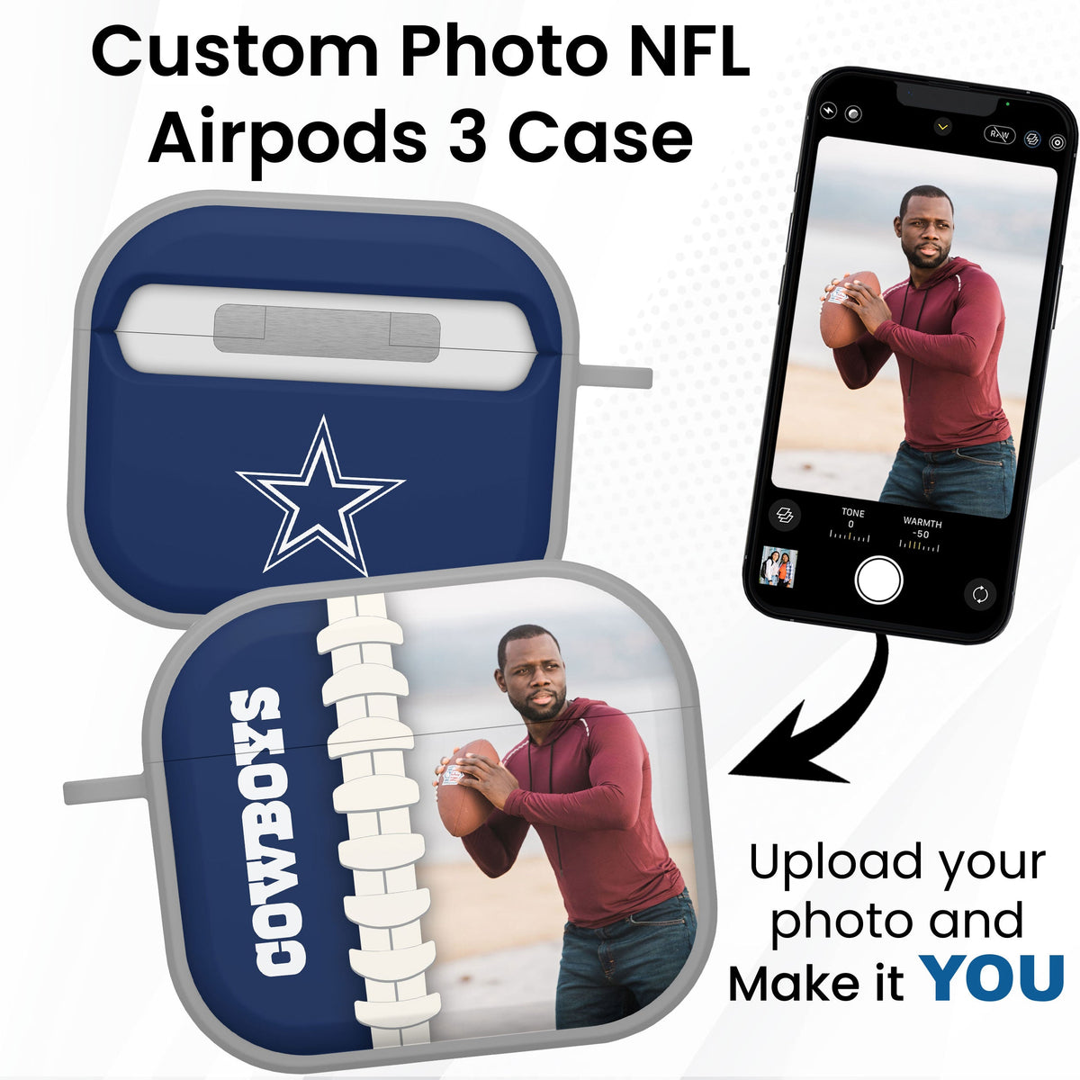 Dallas Cowboys Custom Photo HDX Apple AirPods Gen 3 Case Cover
