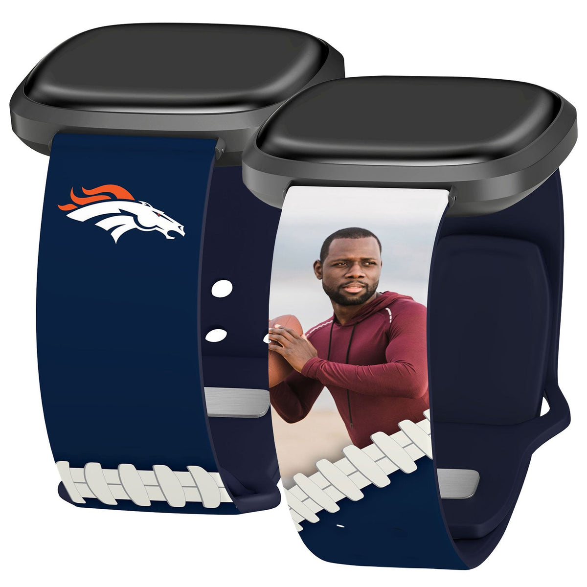 Denver Broncos Custom Photo HD Fitbit Versa 3 &amp; Sense Watch Band