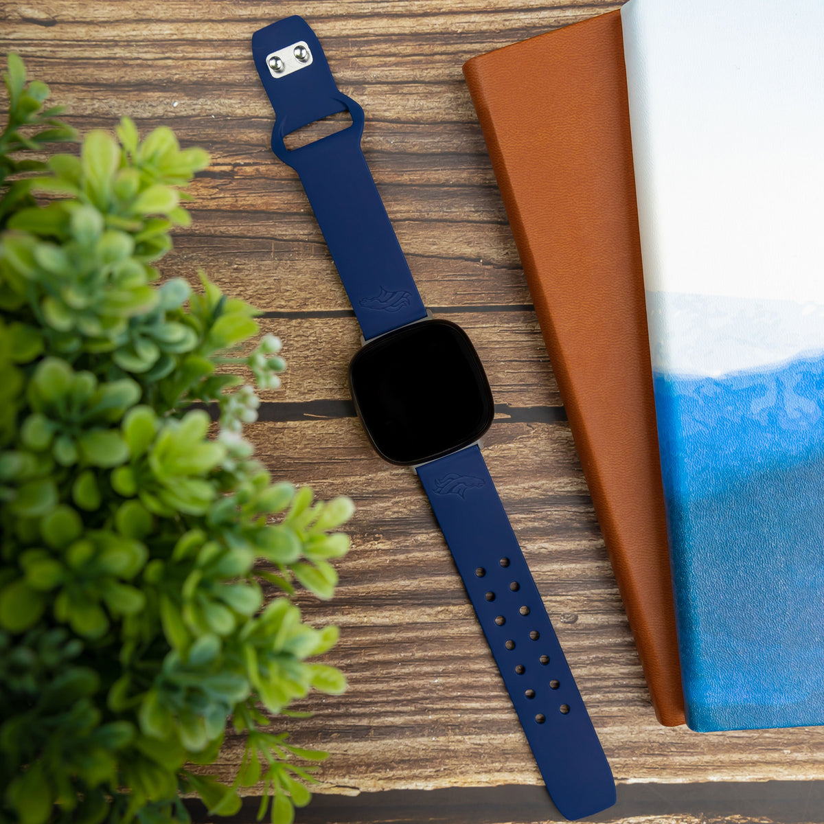 Game Time Denver Broncos Engraved Silicone Sport Fitbit Watch Band