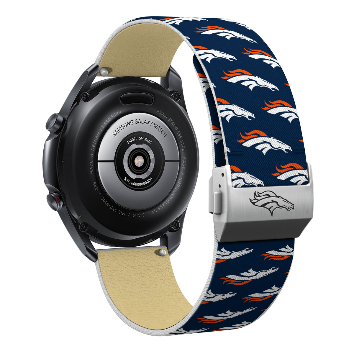 Denver Broncos  Full Print Quick Change Watch Band With Engraved Buckle - AffinityBands