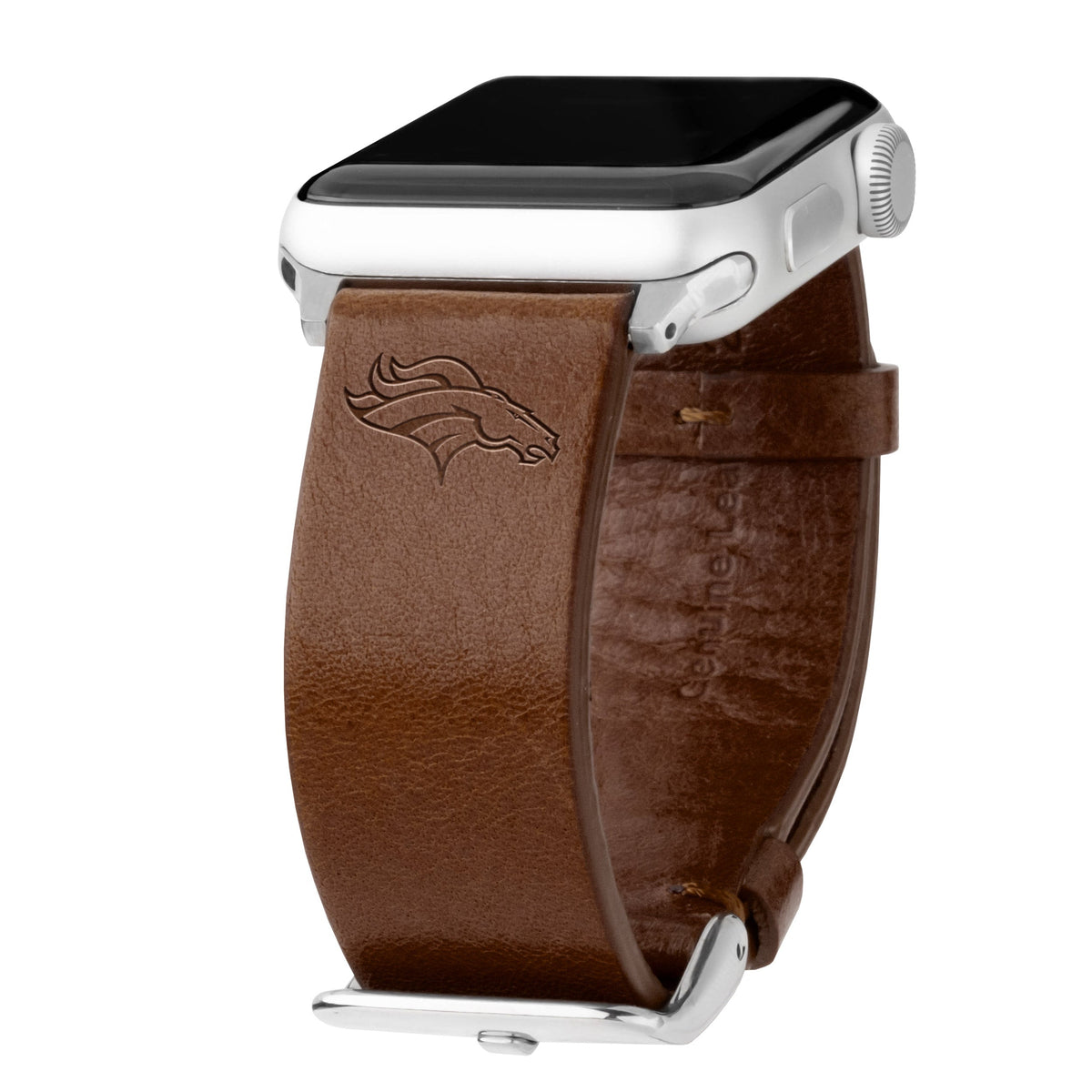 Game Time Denver Broncos Leather Apple Watch Band