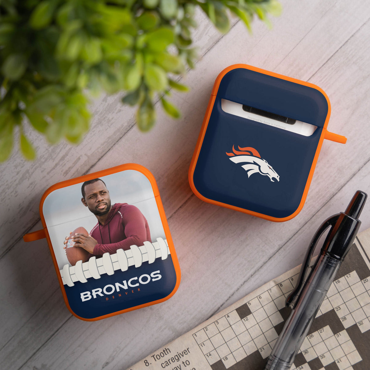 Denver Broncos Custom Photo HDX Apple AirPods Gen 1 &amp; 2 Case Cover