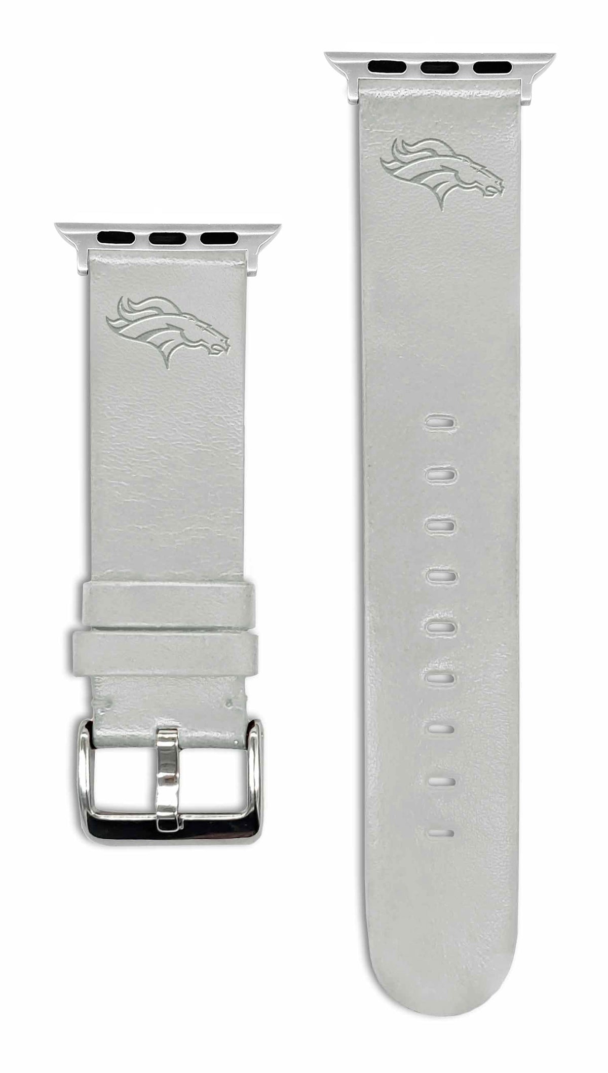 Game Time Denver Broncos Apple Leather Watch Band - USA Sewn