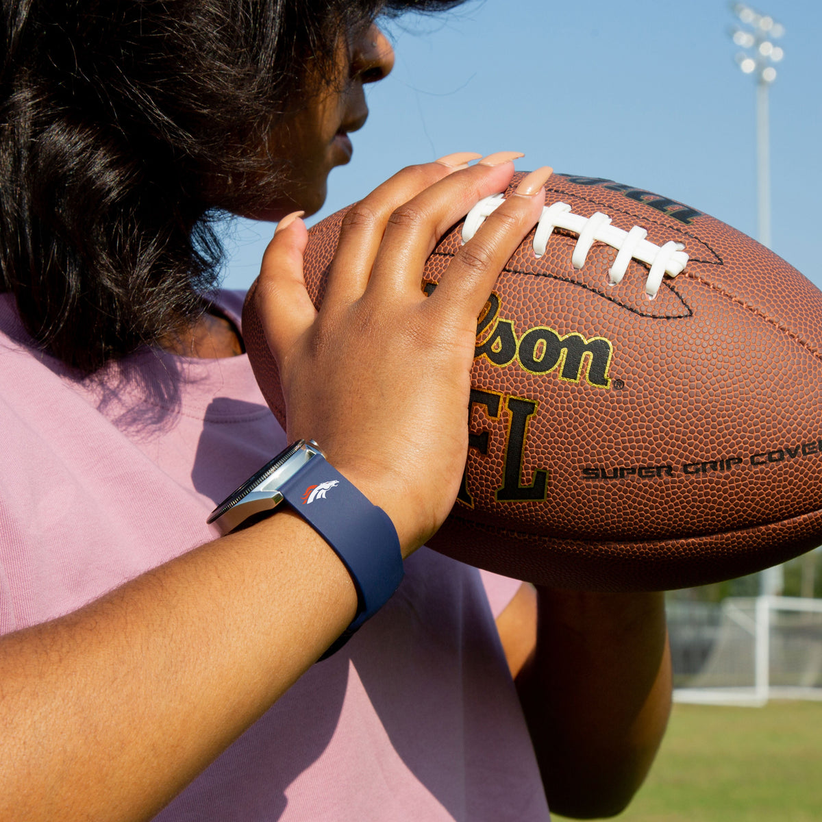 Denver Broncos Quick Change Silicone Watchband - Game Time