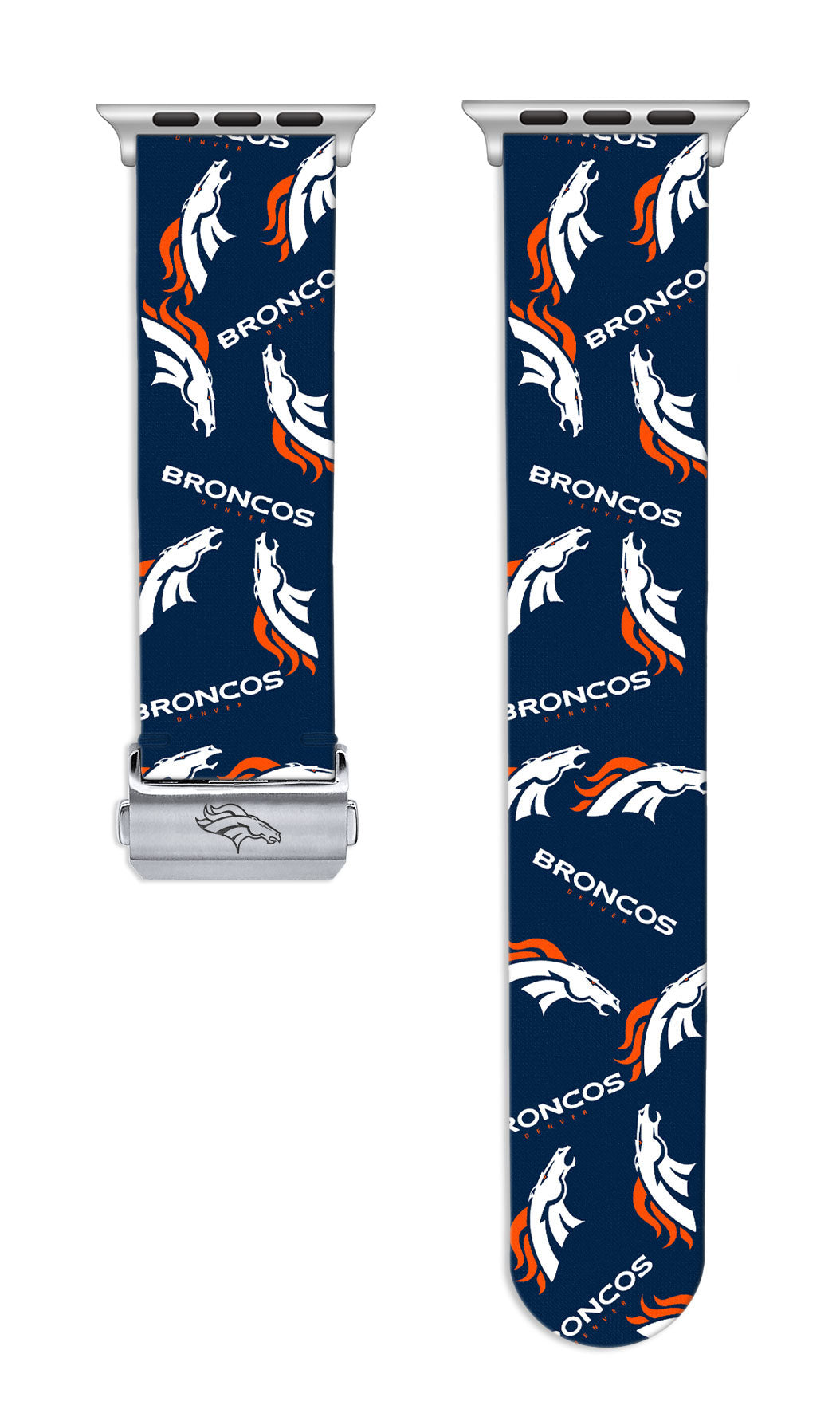 Denver Broncos  Full Print Watch Band With Engraved Buckle - AffinityBands