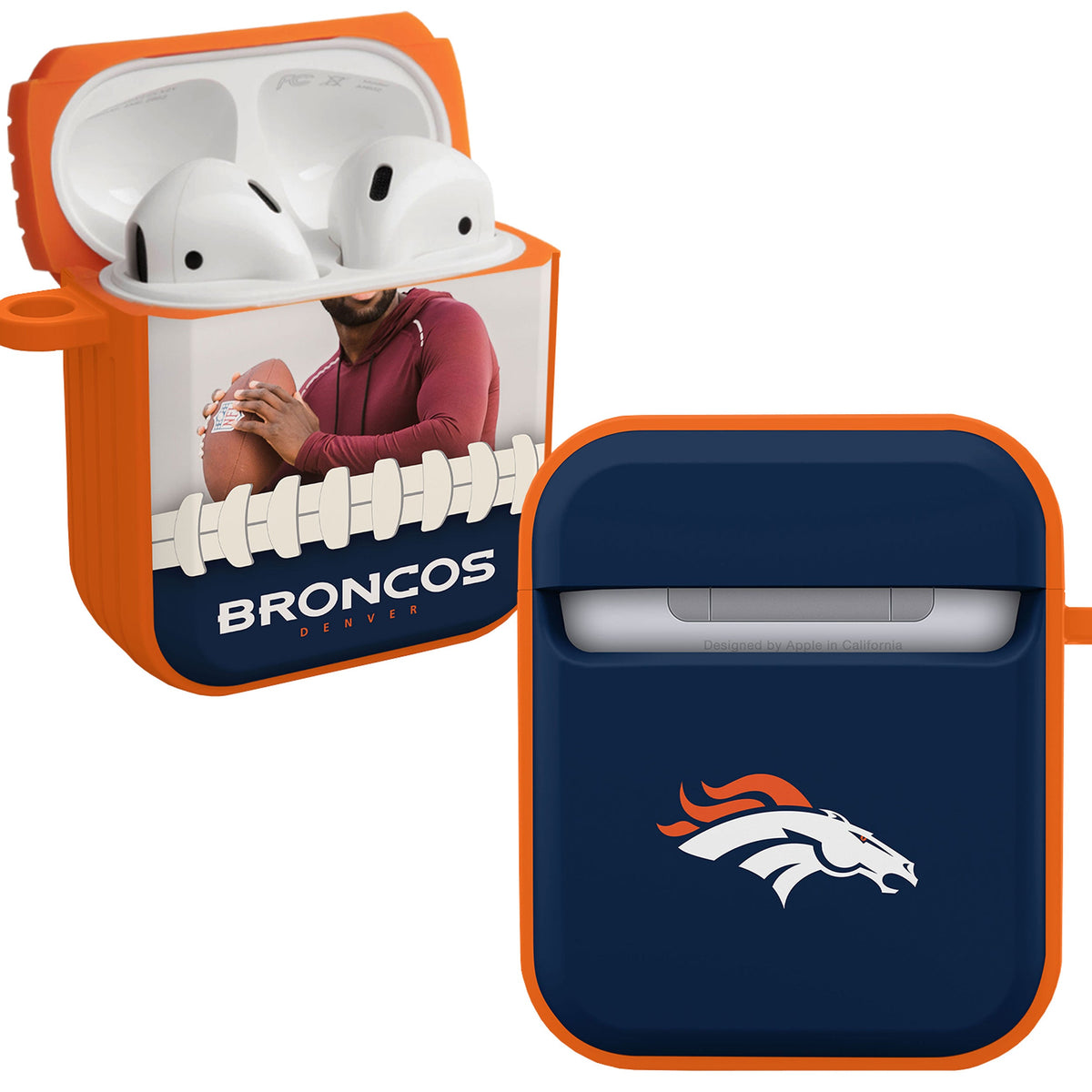 Denver Broncos Custom Photo HDX Apple AirPods Gen 1 &amp; 2 Case Cover