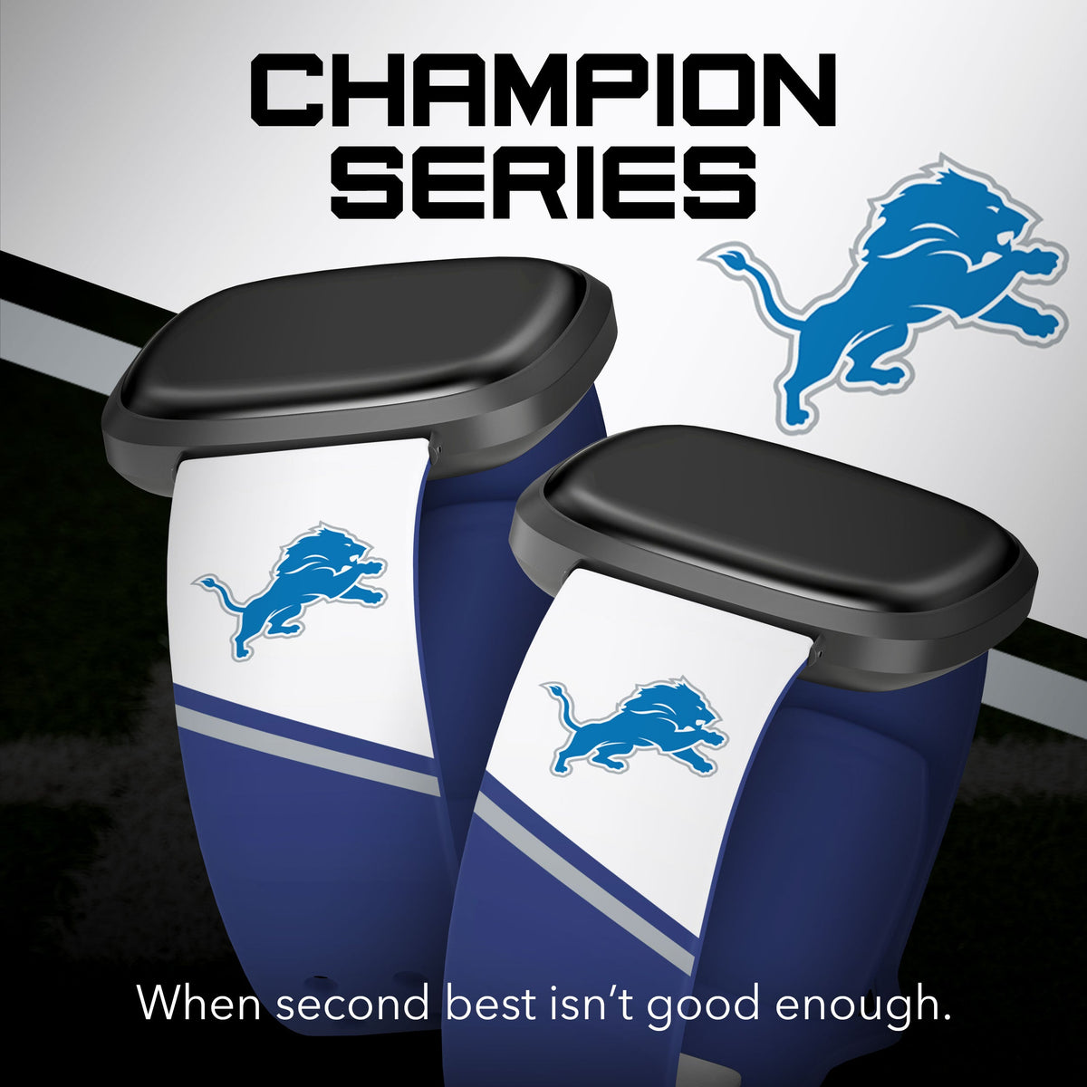 Detroit Lions HD Champion Series Fitbit Versa 3 &amp; Sense 1 Watch Band