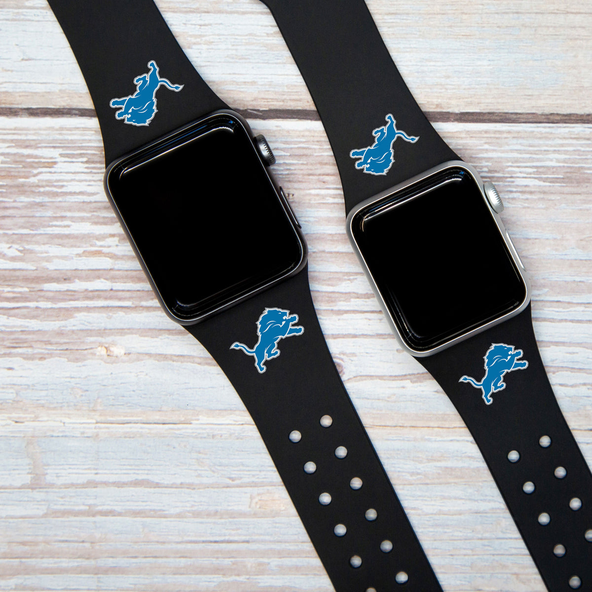 Detroit Lions Silicone Apple Watch Band - Game Time