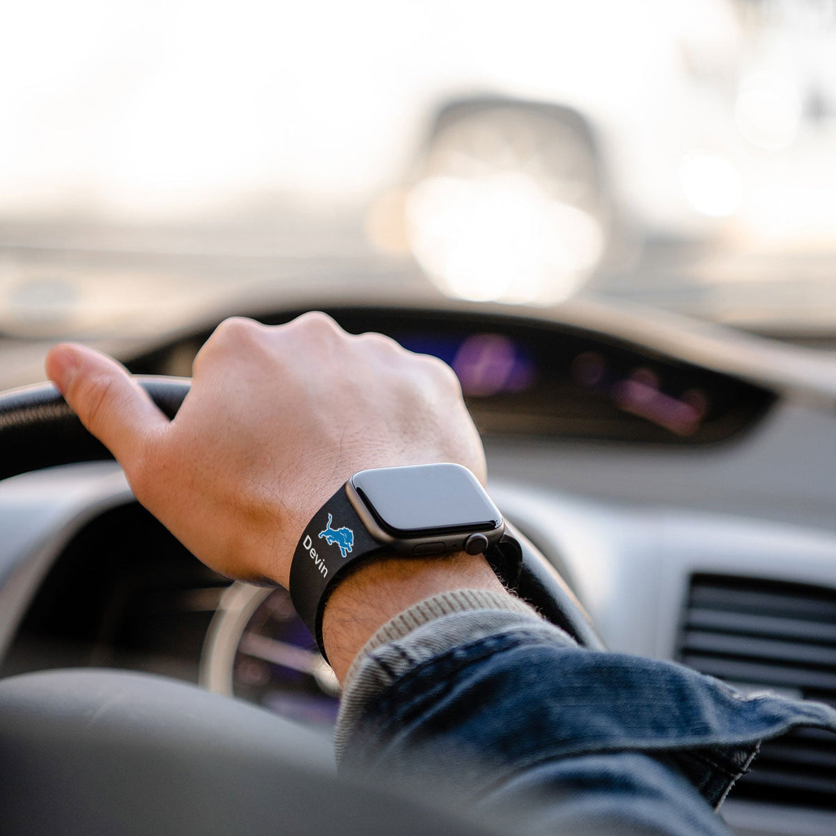 Detroit Lions Custom Name HD Apple Watch Band