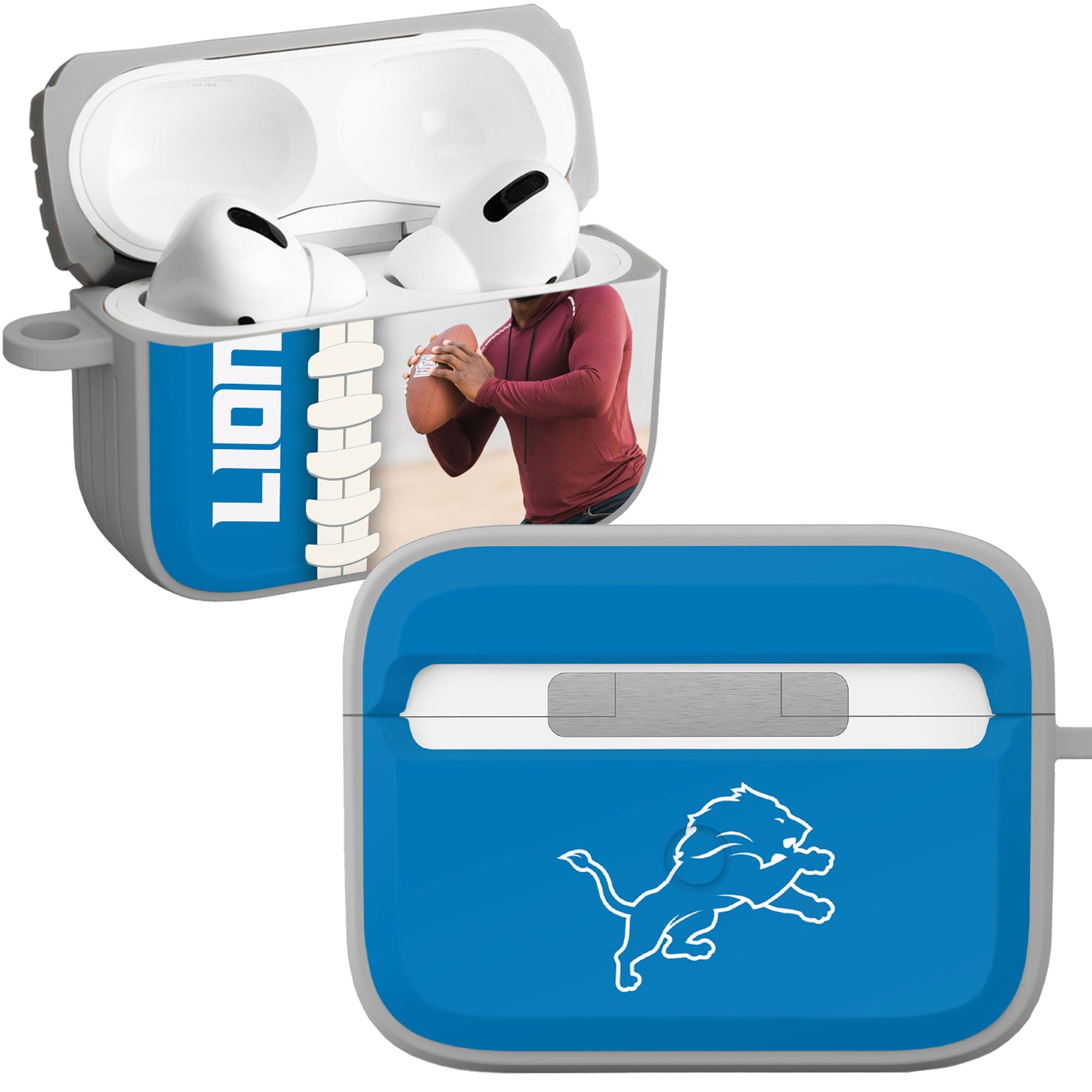 Detroit Lions Custom Photo HDX Apple AirPods Pro 1 & 2 Case Cover