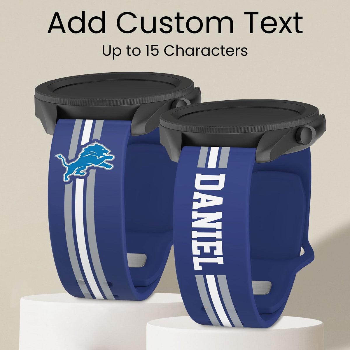 Detroit Lions Custom Name HD Watch Band
