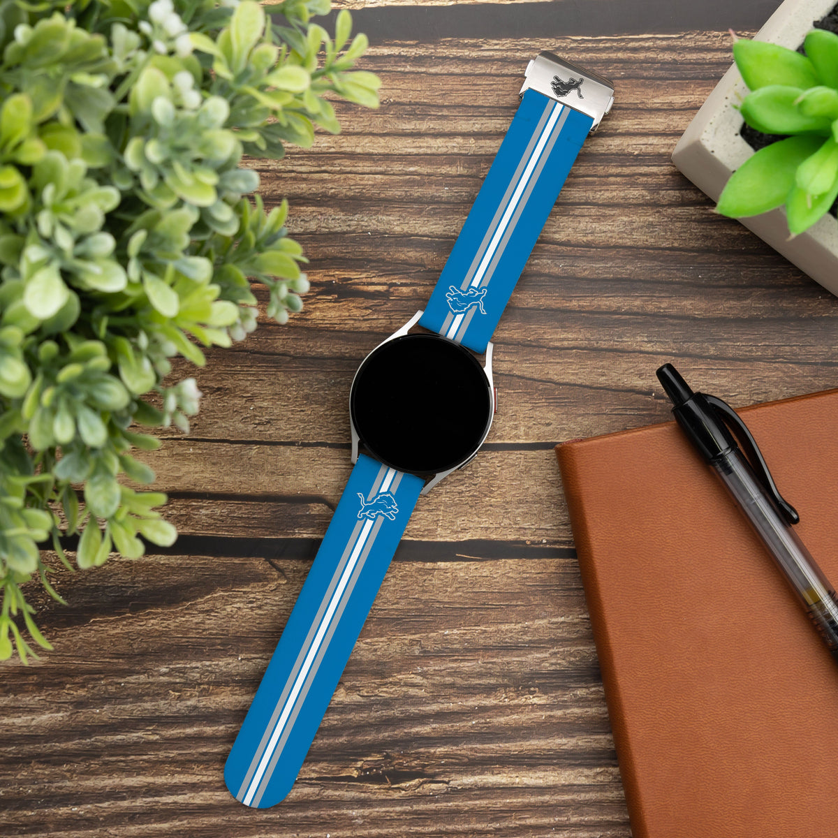 Game Time Detroit Lions Signature Series Quick Change Watch Band With Engraved Buckle