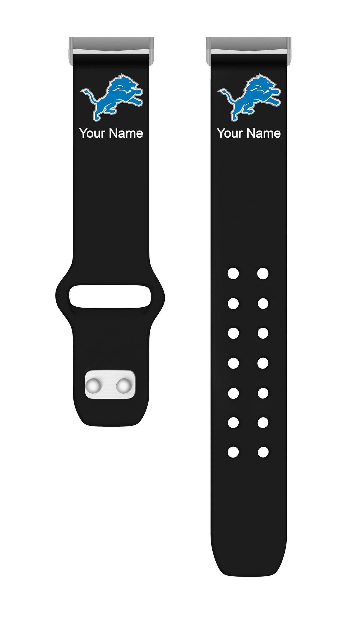Game Time Detroit Lions Custom Name HD Fitbit Versa 3 &amp; Sense 1Watch Band