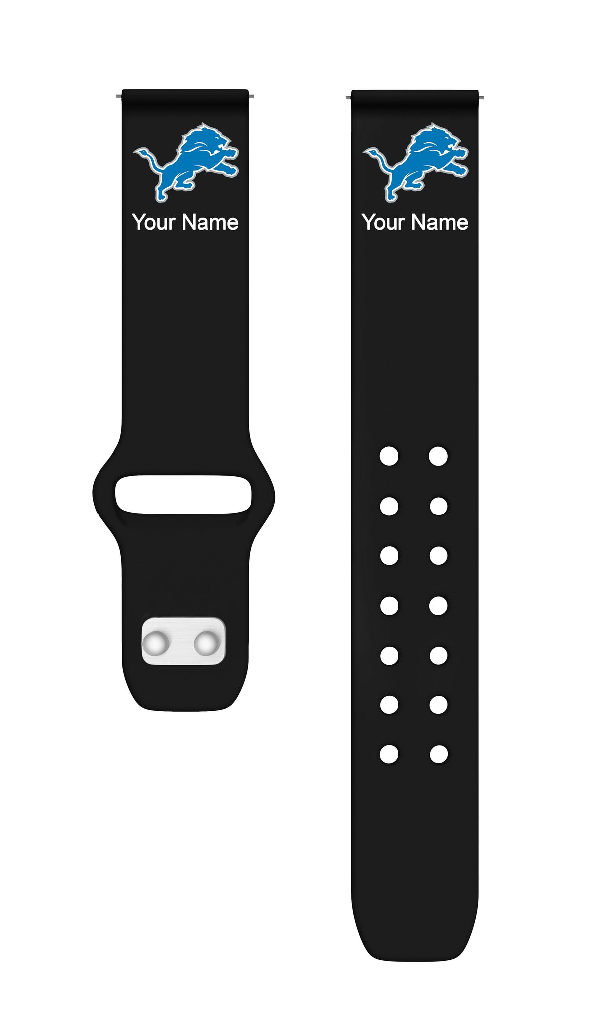 GAME TIME Detroit Lions Custom Name HD Quick Change Watch Band