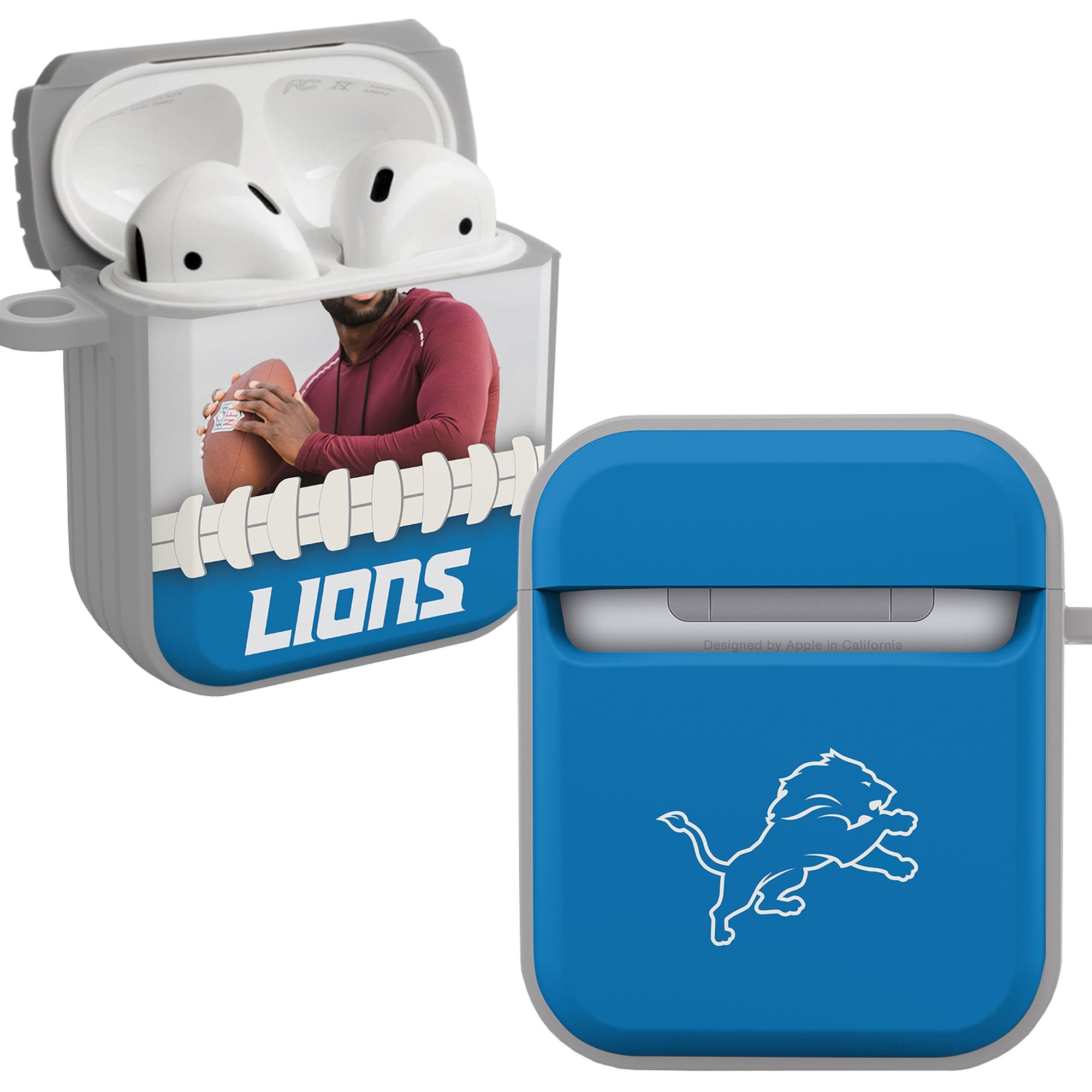 Detroit Lions Custom Photo HDX Apple AirPods Gen 1 & 2 Case Cover