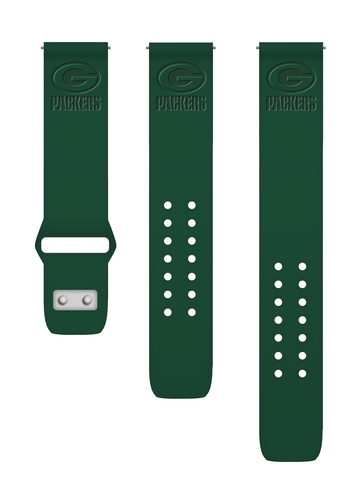 Green Bay Packers Engraved Silicone Watch Bands - Game Time Bands