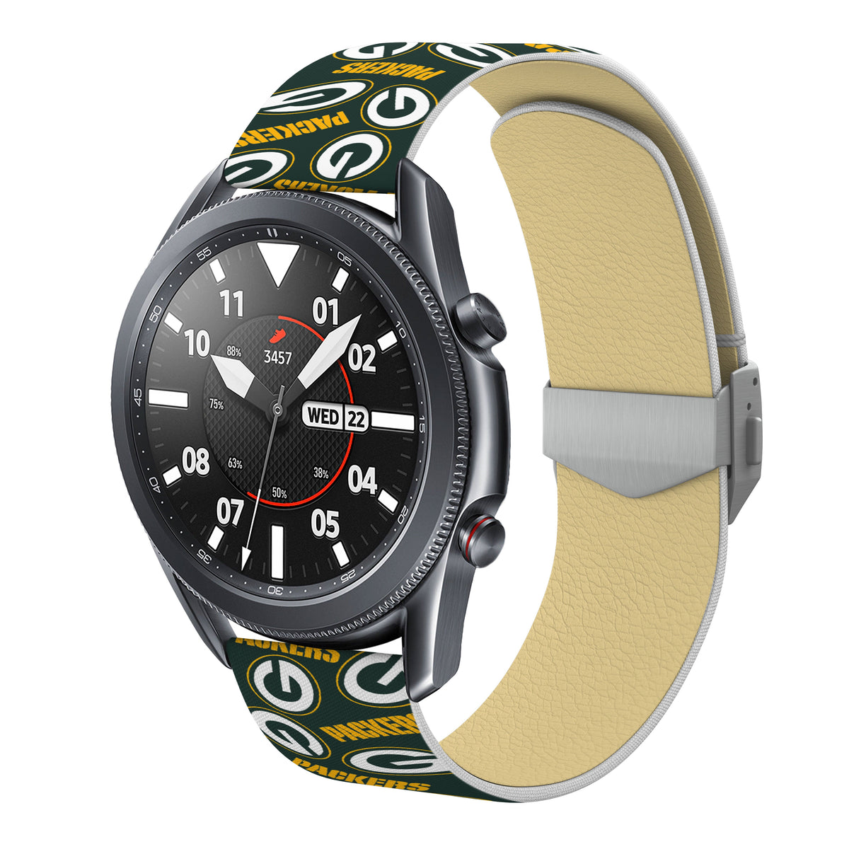 Green Bay Packers Full Print Quick Change Watch Band With Engraved Buckle - AffinityBands