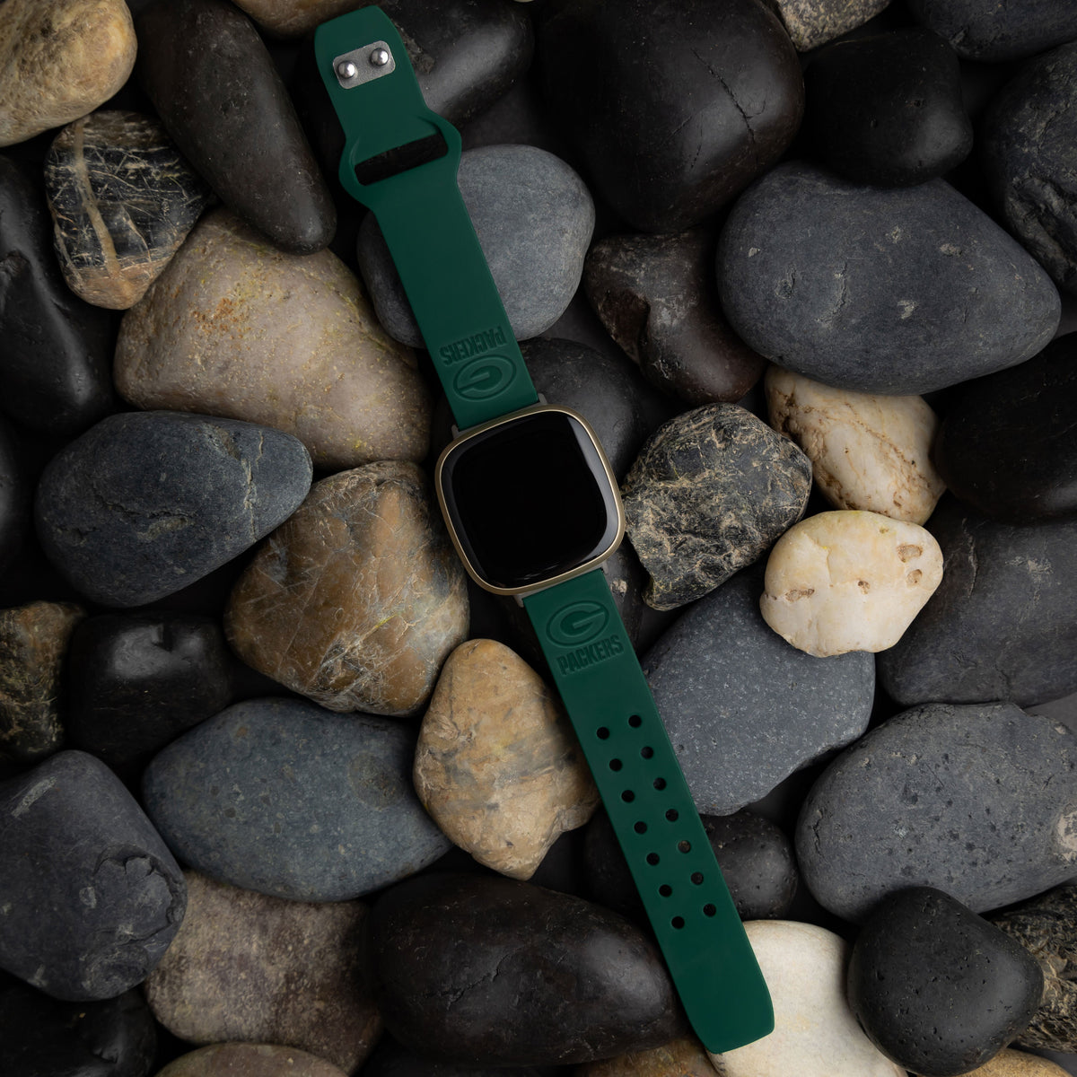 Game Time Green Bay Packers Engraved Silicone Sport Fitbit Versa 3 &amp; Sense 1 Watch Band