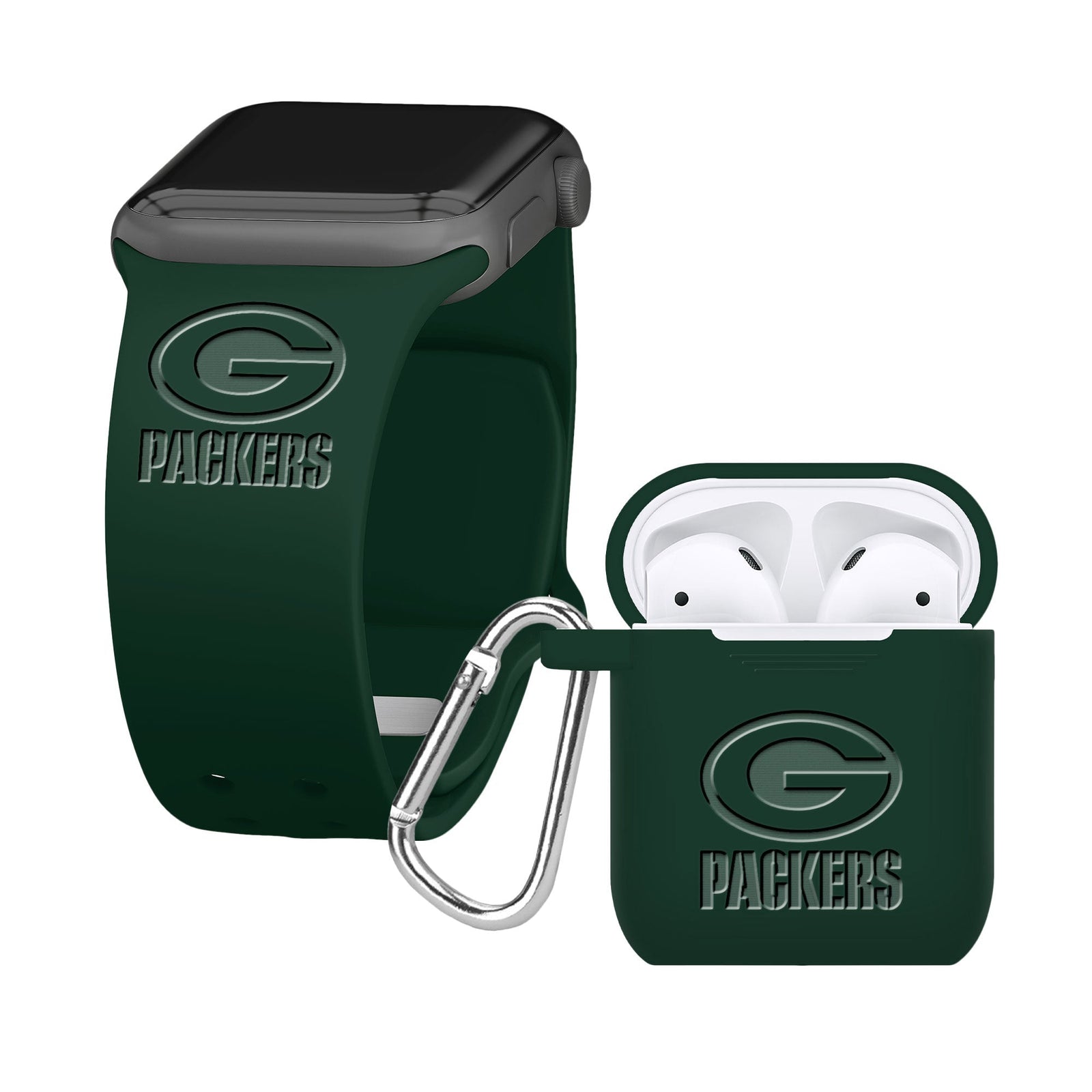 Game Time Green Bay Packers Engraved Apple Airpods Gen 1 & 2 and Watch Band