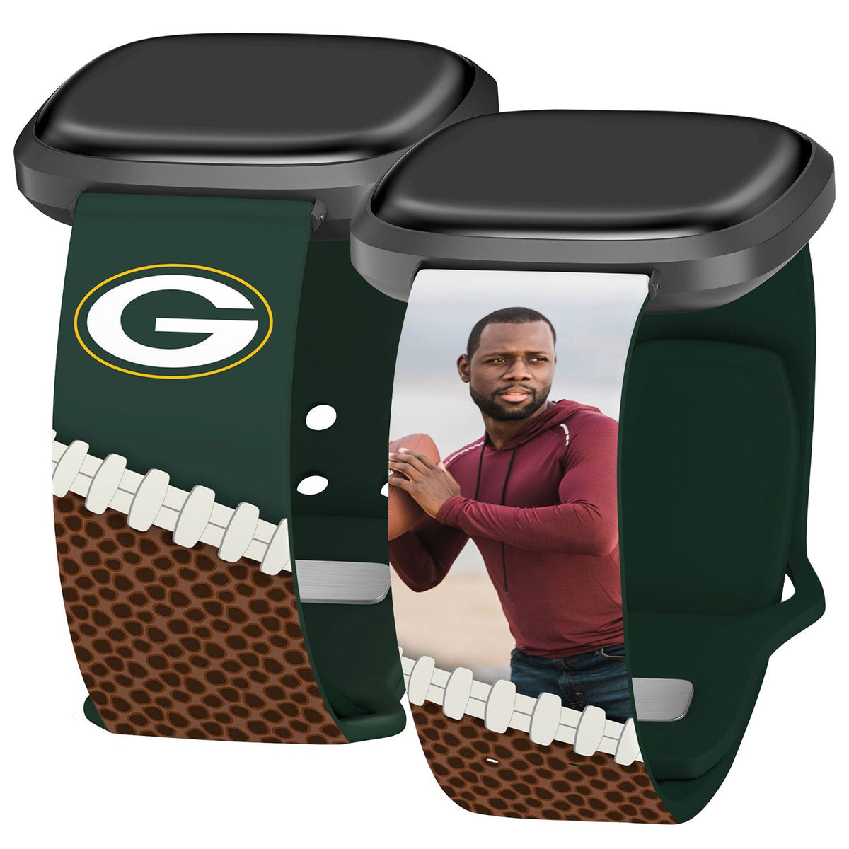 Green Bay Packers Custom Photo HD Fitbit Versa 3 &amp; Sense 1 Watch Band