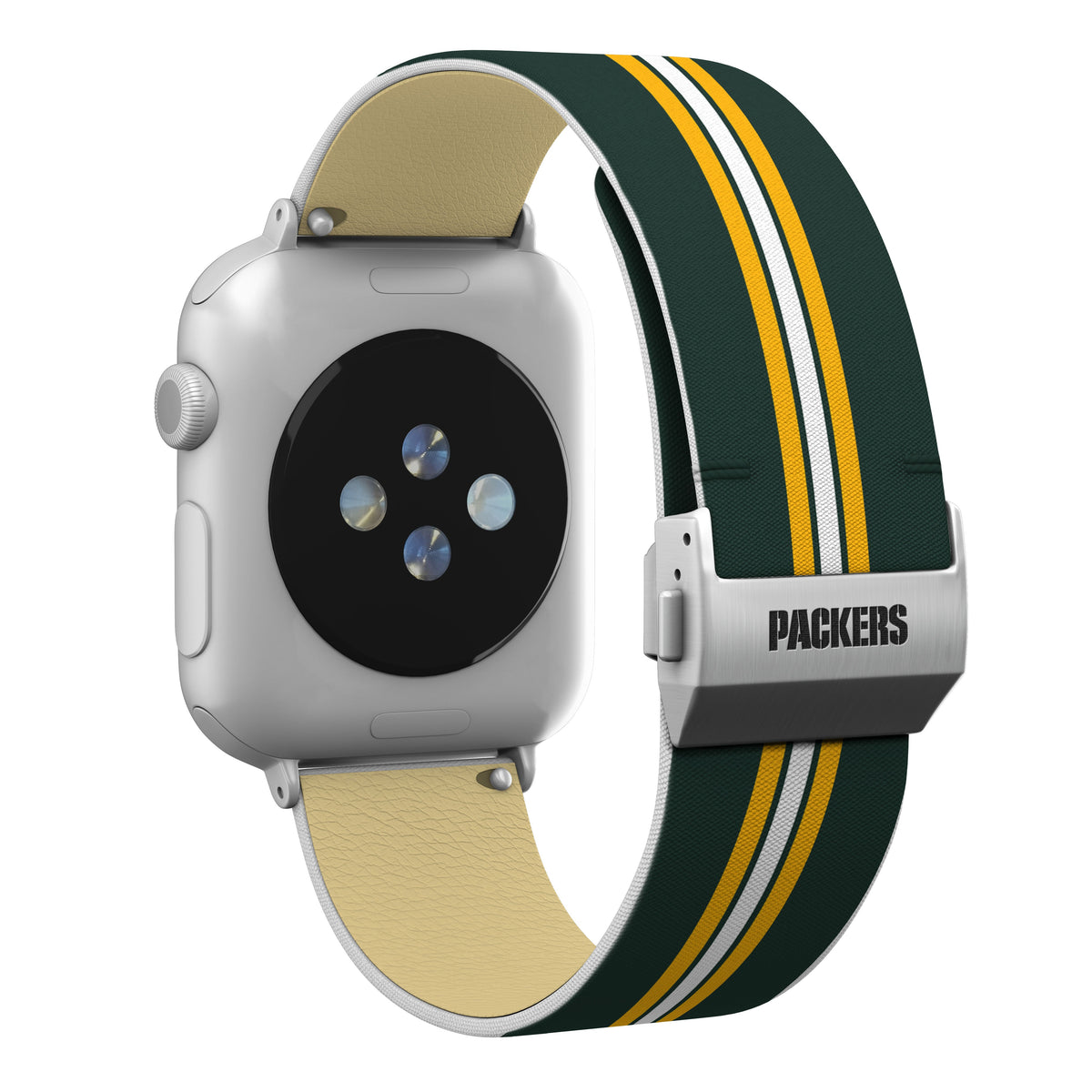 Green Bay Packers Full Print Watch Band With Engraved Buckle - AffinityBands