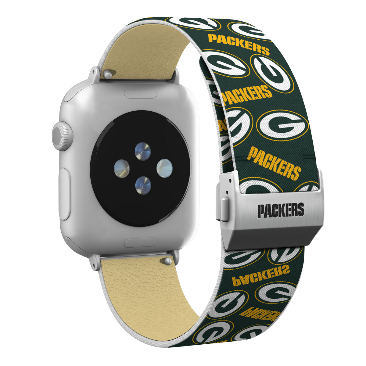 Green Bay Packers Full Print Watch Band With Engraved Buckle - AffinityBands