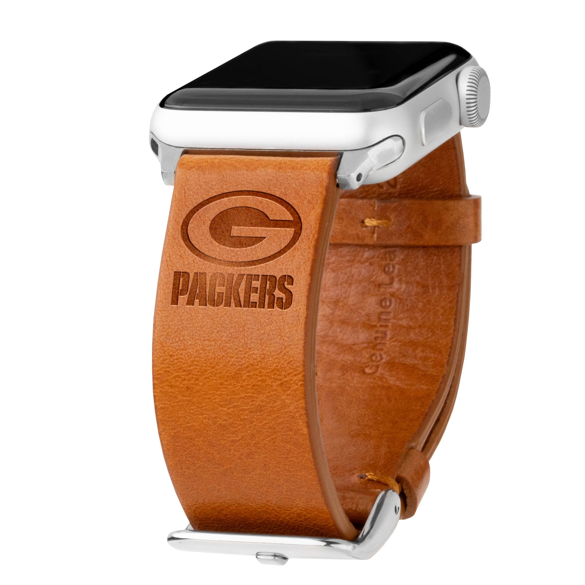 Game Time Green Bay Packers Leather Apple Watch Band
