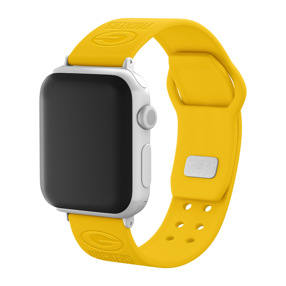 Green Bay Packers Engraved Silicone &#39;Slim&#39; Apple Watch Band