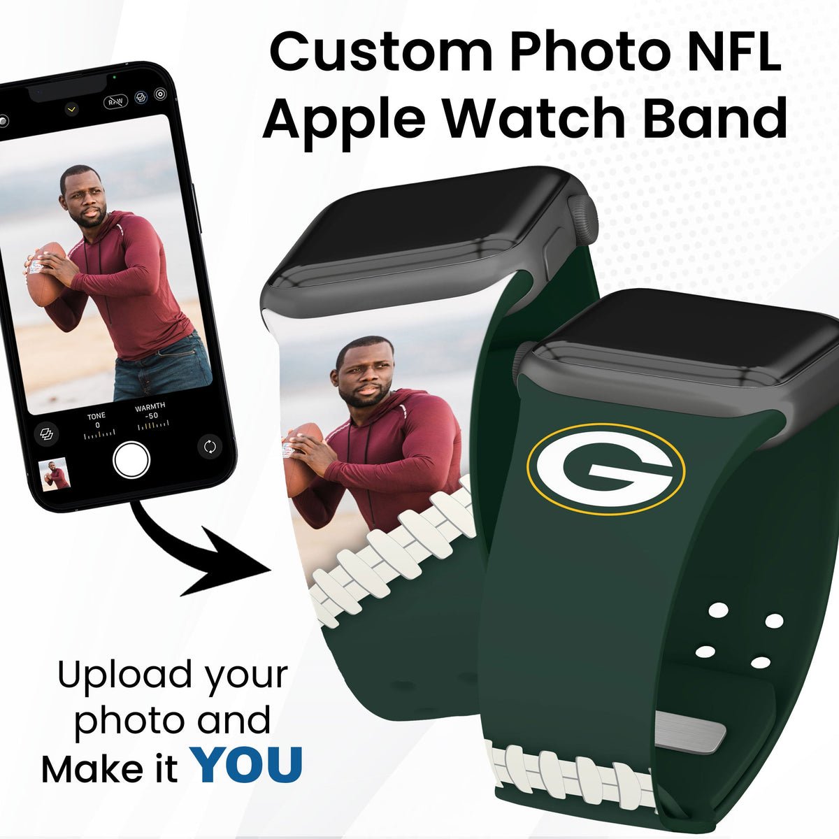 Green Bay Packers Custom Photo HD Apple Watch Band