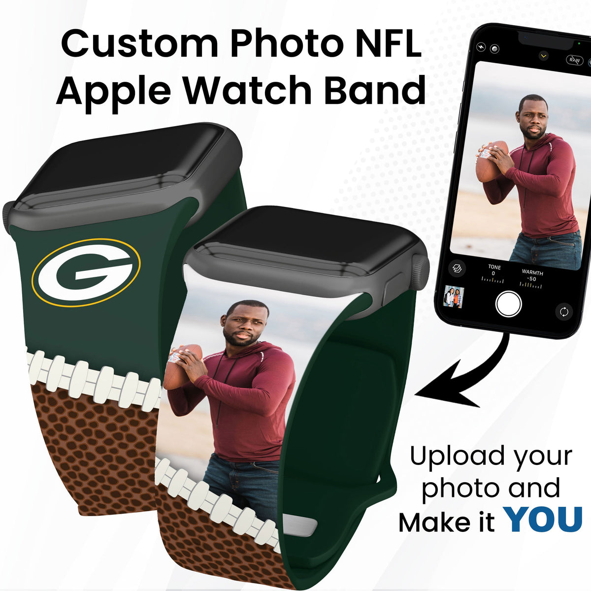Green Bay Packers Custom Photo HD Apple Watch Band