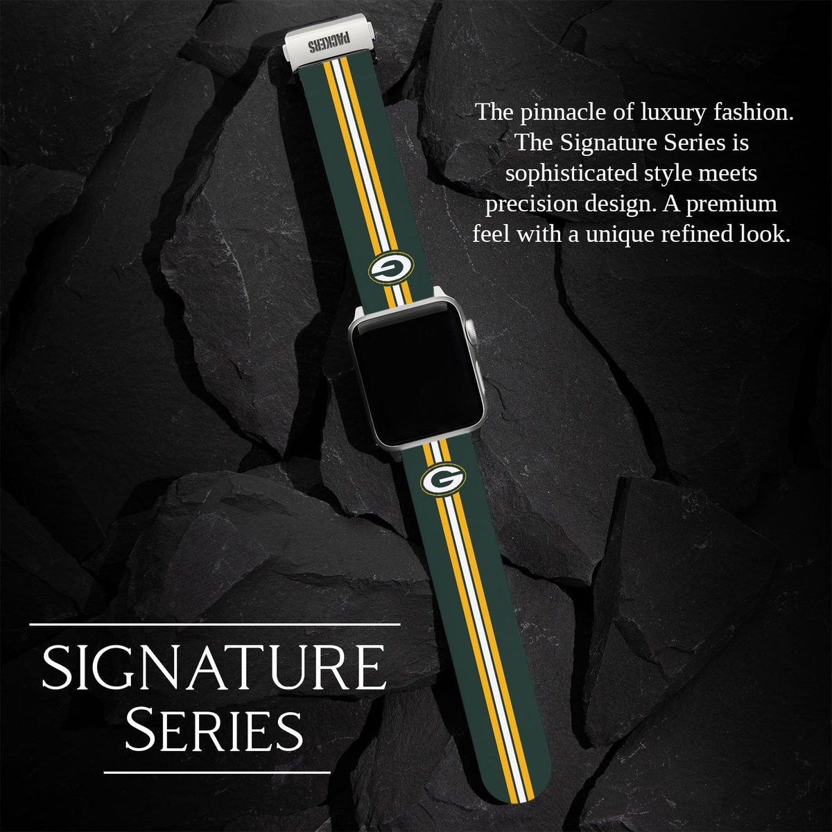 Game Time Green Bay Packers Signature Series Apple Watch Band With Engraved Buckle