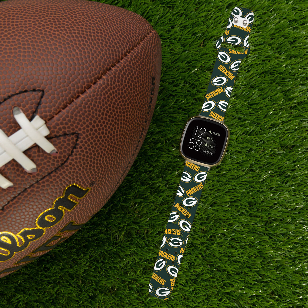 Green Bay Packers HD Fitbit Versa 3 and Sense 1 Watch Band