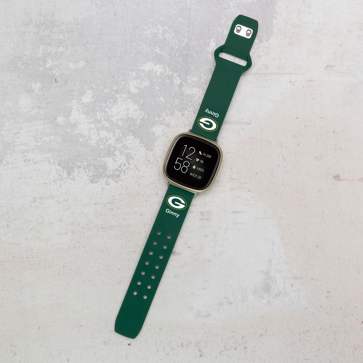 GAME TIME Green Bay Packers Custom Name HD Fitbit Versa 3 &amp; Sense 1 Watch Band