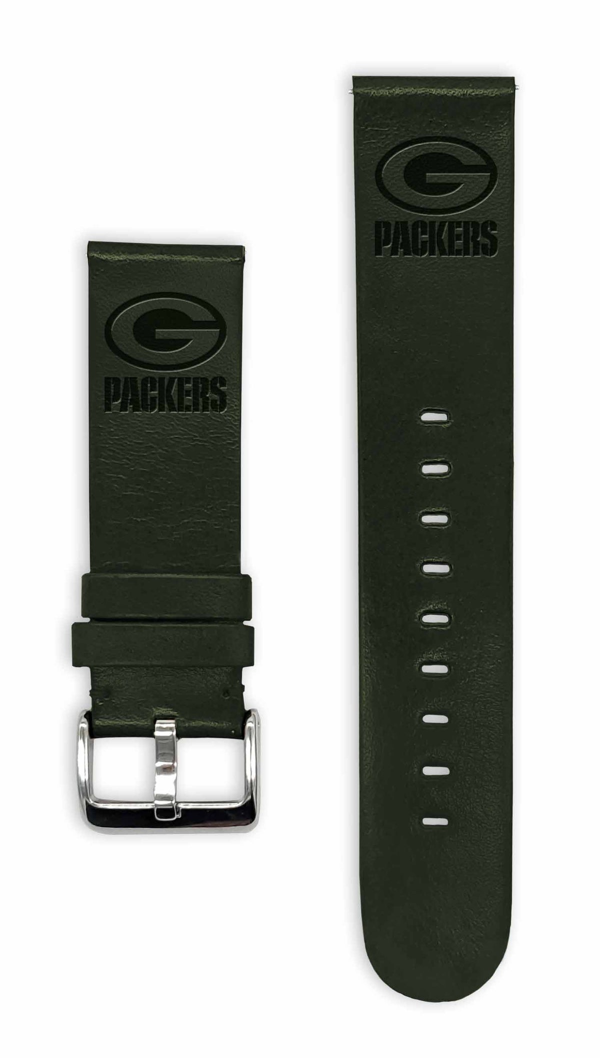 Green Bay Packers Quick Change Leather Watch Band - USA Sewn - AffinityBands