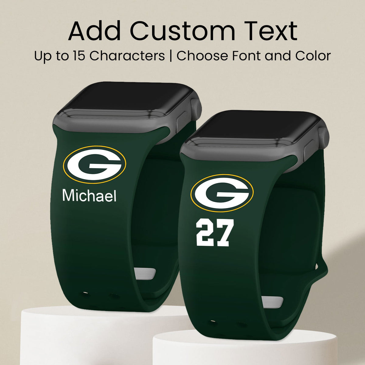 Green Bay Packers Custom Name HD Apple Watch Band