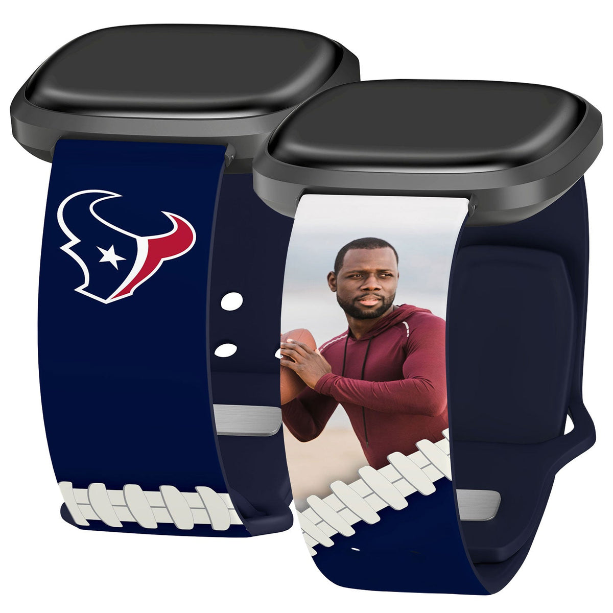 Houston Texans Custom Photo HD Fitbit Versa 3 &amp; Sense Watch Band