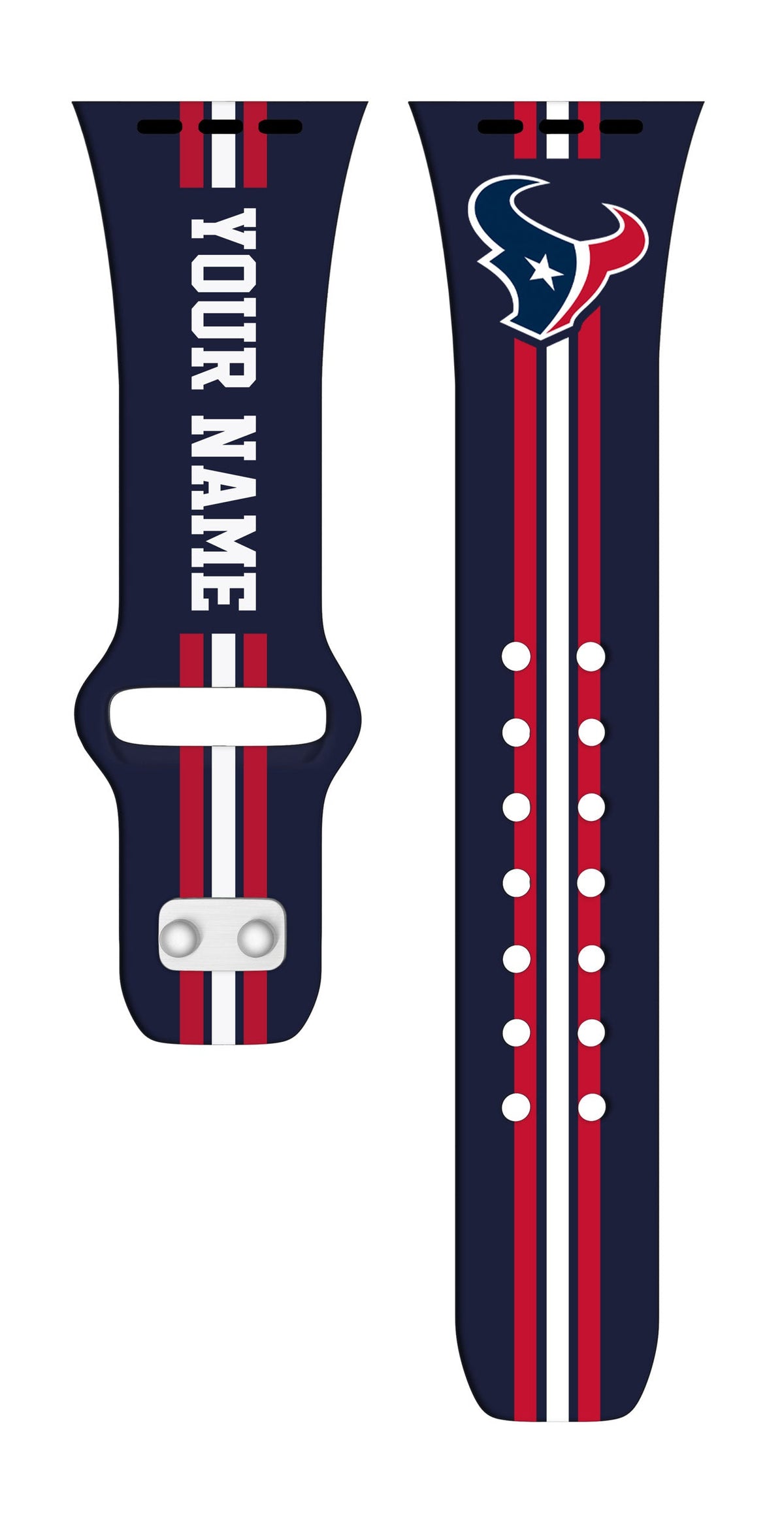 Houston Texans Custom Name HD Apple Watch Band