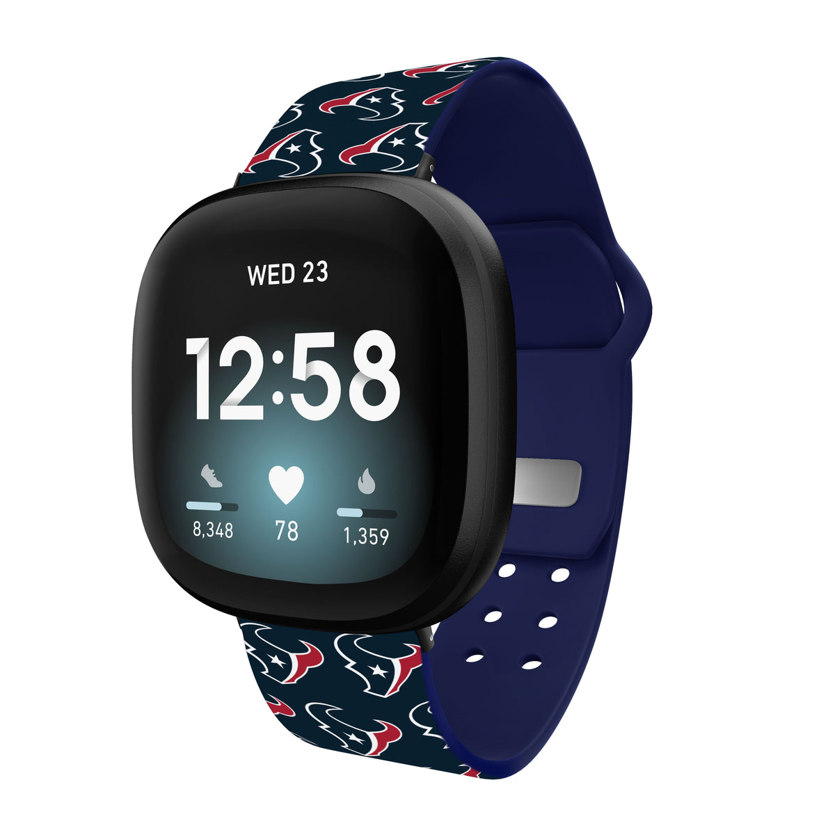 Houston Texans HD Fitbit Versa 3 and Sense Watch Band
