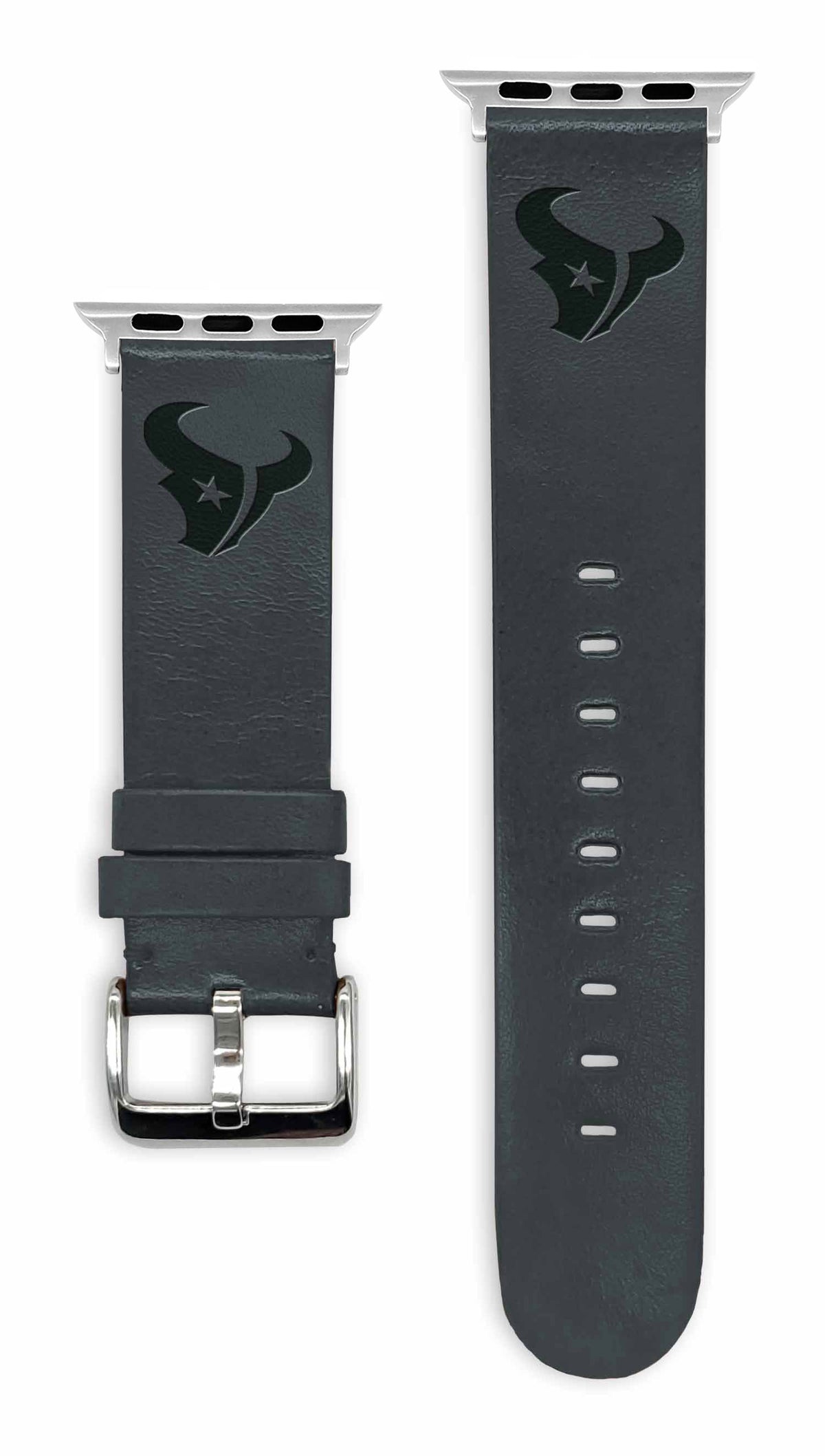 Game Time Houston Texans Apple Leather Watch Band - USA Sewn