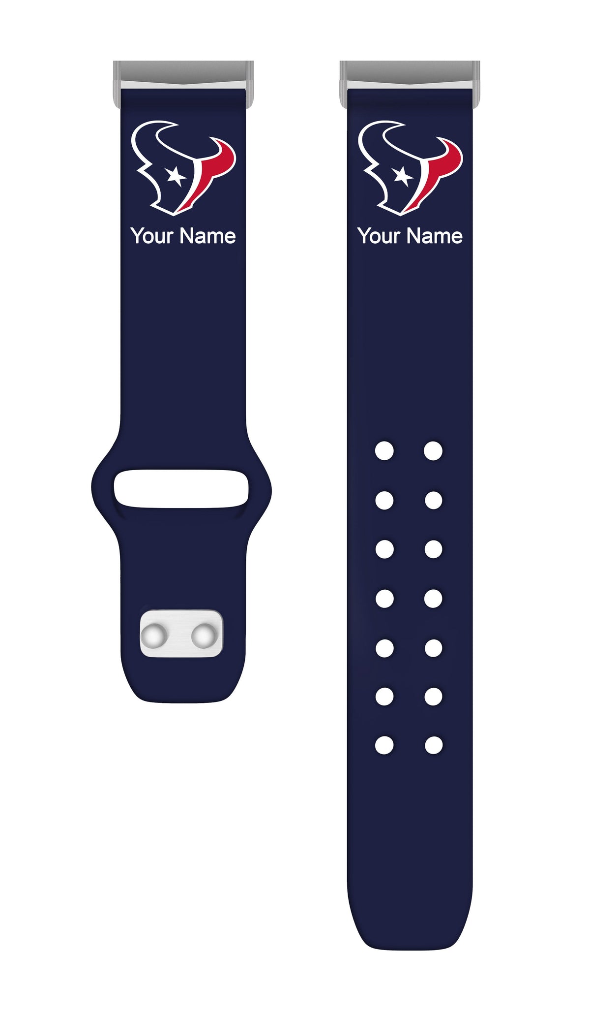 GAME TIME Houston Texans Custom Name HD FitBit Versa 3 &amp; Sense Watch Band